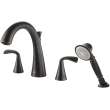 T186901.278 Fluent Roman Tub Faucet with Personal Shower for Flash Rough-in Valves in Legacy Bronze Finish