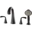 T186901.278 Fluent Roman Tub Faucet with Personal Shower for Flash Rough-in Valves in Legacy Bronze Finish