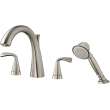 T186901.295 Fluent Roman Tub Faucet with Personal Shower for Flash Rough-in Valves in Brushed Nickel Finish