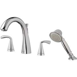 T186901.002-M Fluent Roman Tub Faucet with Personal Shower for Flash Rough-in Valves in Polished Chrome Finish