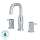2064801.002 Widespread Lavatory Faucet with Metal Lever Handles and Metal Pop-Up Drain in Chrome