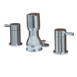 Serin Fixture-Mounted Bidet Fitting With Metal Handles And Pop-Up Drain