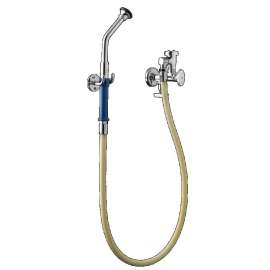 Bedpan Cleanser with Wall Hook for Sprayer End in Chrome