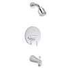 Bath and Shower Trim Kit with Decal Ring and Less Showerhead in Polished Chrome