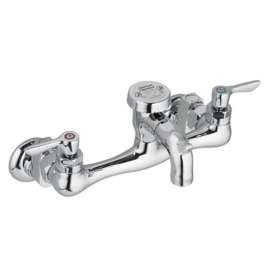 Exposed Yoke Wall Mount Service Sink Faucet with Vandal - Resistant Handles and 3