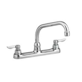 6408.140.002 Monterrey Kitchen Faucet with Lever Handles and Deck Plate in Chrome