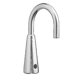 Battery Powered IC Proximity Faucet with 5in Rigid Gooseneck Spout in Chrome