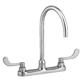 1.5 GPM Kitchen Faucet with Longer Lever Handles and Deck Plate in Chrome
