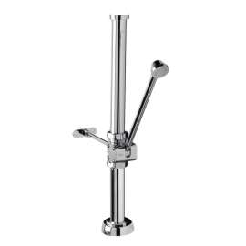 Bedpan Washer Diverter Assembly with Wall Support in Chrome