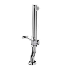 Bedpan Washer Diverter Offset Assembly with Wall Support in Chrome