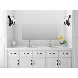 1-Handle Bathroom Faucet with SC Drain in Brushed Nickel