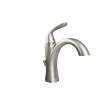 1-Handle Bathroom Faucet with SC Drain in Brushed Nickel