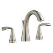 2-Handle Widespread Bathroom Faucet with SC Drain in Brushed Nickel