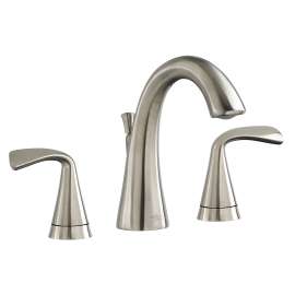 2-Handle Widespread Bathroom Faucet with SC Drain in Brushed Nickel