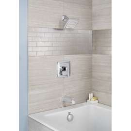 2.5 GPM Square Single Function Shower Head in Polished Chrome