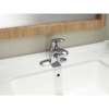1-Handle Single-Hole Bathroom Faucet without Drain/Rod Hole in Polished Chrome