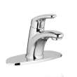 1-Handle Single-Hole Bathroom Faucet without Drain/Rod Hole in Polished Chrome