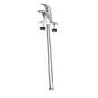 1-Handle 0.5 GPM Centerset Bathroom Faucet with Grid Drain in Polished Chrome
