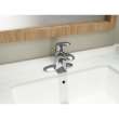 1-Handle Centerset Bathroom Faucet with Grid Drain in Polished Chrome