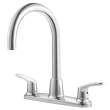 Colony Pro 2-Handle High-Arch Gooseneck Kitchen Faucet with Side Spray in Polished Chrome