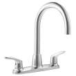 Colony Pro 2-Handle Kitchen Faucet with High-Arc Swivel Spout in Polished Chrome