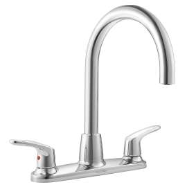 Colony Pro 2-Handle Kitchen Faucet with High-Arc Swivel Spout in Polished Chrome
