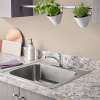 Colony Pro 1-Handle Kitchen Faucet with Integrated Side Spray and Escutcheon Plate in Polished Chrome