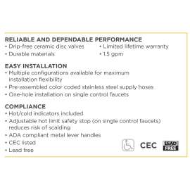 Colony Pro Single-Handle Kitchen Faucet With Side Sprayer And Escutcheon Plate