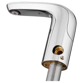 1.5 GPM Battery Powered Bathroom Faucet with Above Deck Mixing in Polished Chrome