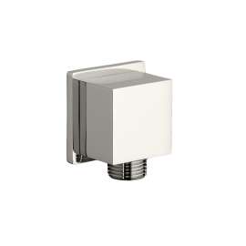 Square Wall Supply Elbow for Hand Showers in Polished Nickel