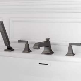 Roman Tub Faucet with Personal Hand Shower in Legacy Bronze