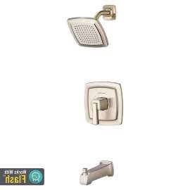 Townsend Tub and Shower Faucet with Water-Saving Shower Head and Cartridge, in Brushed Nickel