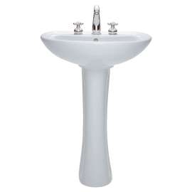 Cadet 8-Inch Widespread Pedestal Sink Top and Leg Combination, 0236811.020