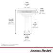 Town Square(R) S Center Hole Only Pedestal Sink Top and Leg Combination, 0297100.020