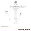 Town Square(R) S 8-Inch Widespread Pedestal Sink Top and Leg Combination, 0297800.020