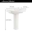 Townsend(R) Center Hole Only Pedestal Sink Top and Leg Combination, 0328100.020