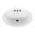 Oval Drop Lavatory Sink with Three Faucet Holes (4 Centers) in White