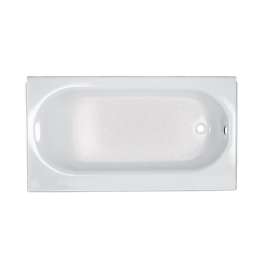 2392.202.020 Americast Bath 60-in x 30-in with Intergral Apron, Left Hand Outlet, and Tiling Flange
