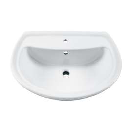 0236.001-M Pedestal Lavatory Top with Single Faucet Hole without Pedestal Leg