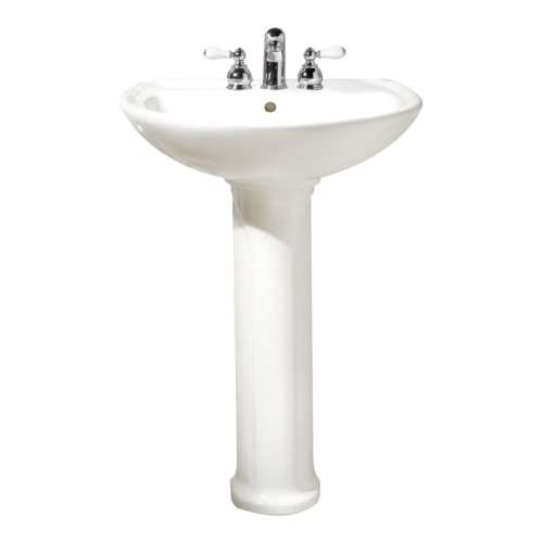 American Standard 2-Piece Pedestal And Lavatory With 3 Faucet Holes (4 Centers)