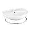 Wall Mounted Pedestal Lavatory Top with Three Faucet Holes (4 Centers) without Pedestal Leg in White