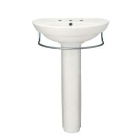 2-Piece Pedestal And Lavatory With 3 Faucet Holes (8 Centers)