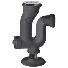 P-Trap with Strainer and 3-in Threaded Inside for Cast Iron Service Sinks