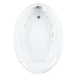 2903.018WC Savona 60-in x 42.25-in Drop-In Oval Acrylic Everclean Whirlpool