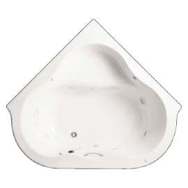 54-in x 54-in Corner Drop-In Acrylic Everclean Whirlpool with Factory Installed Heater