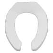 Commercial Elongated Open Front Toilet Seat With Stainless Steel Hinge