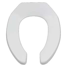 Commercial Elongated Open Front Toilet Seat With Stainless Steel Hinge