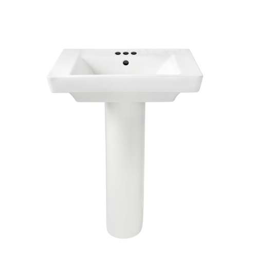 American Standard Boulevard 2-Piece Lavatory And Pedestal With 3 Faucet Holes (4 Centers)