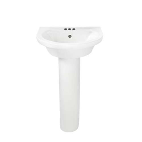 American Standard Tropic 2-Piece Pedestal And Lavatory With 3 Faucet Holes (4 Centers)