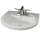 Petite Above Counter or Drop Lavatory Sink with Three Faucet Holes (4 Centers) in White